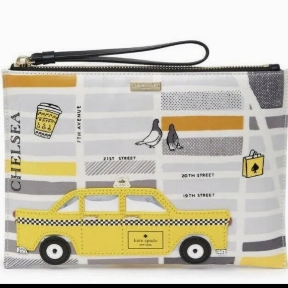 kate spade Handbags - Kate Spade Nouveau York Taxi Medium Bella Pouch Wristlet